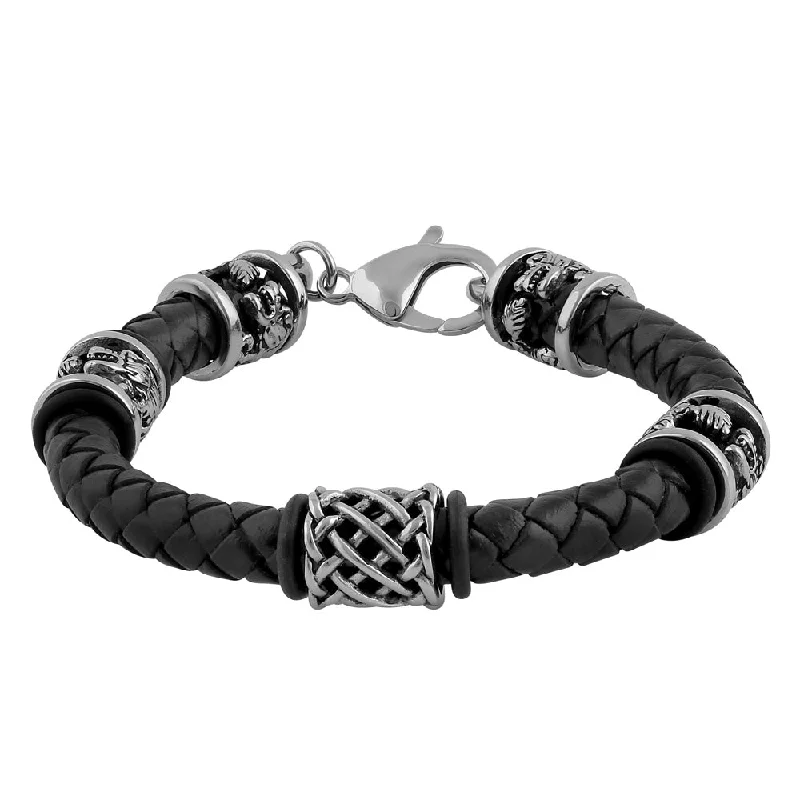 women diamond bracelets -Stainless Steel Viking Bracelet