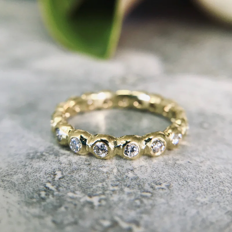 women modern rings -Pebble Eternity Ring