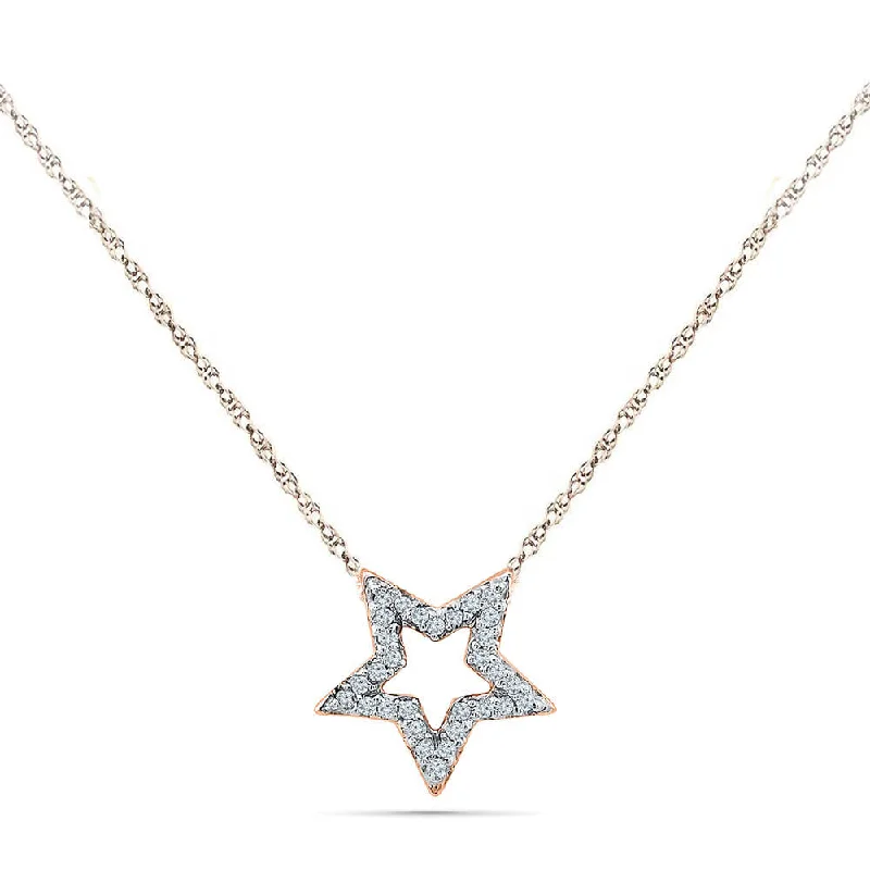 women long pendant necklaces -Diamond Star Necklace