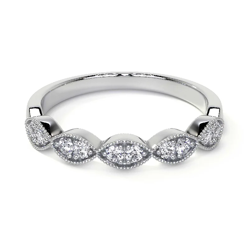 women gemstone eternity rings -Oval Stackable Ring