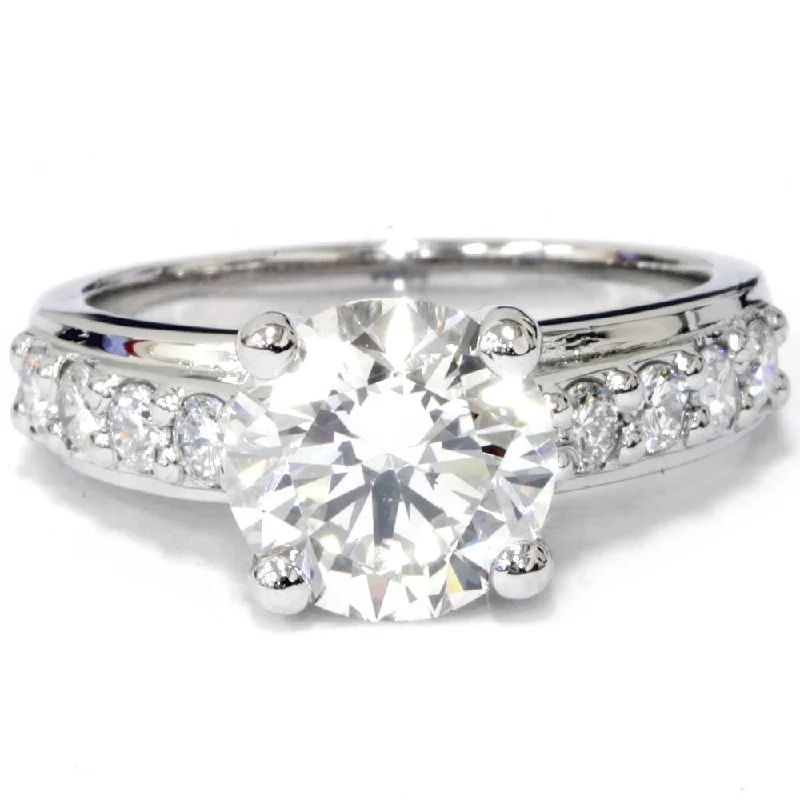 women trendy engagement rings -2ct Diamond Engagement Wedding Ring 14K White Gold