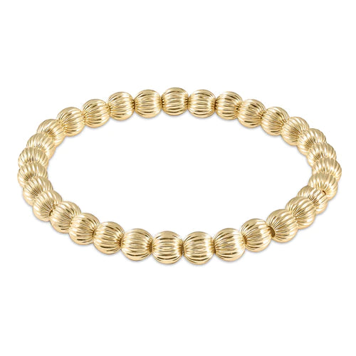 women handmade bracelets -Dignity Gold 6mm bead bracelet