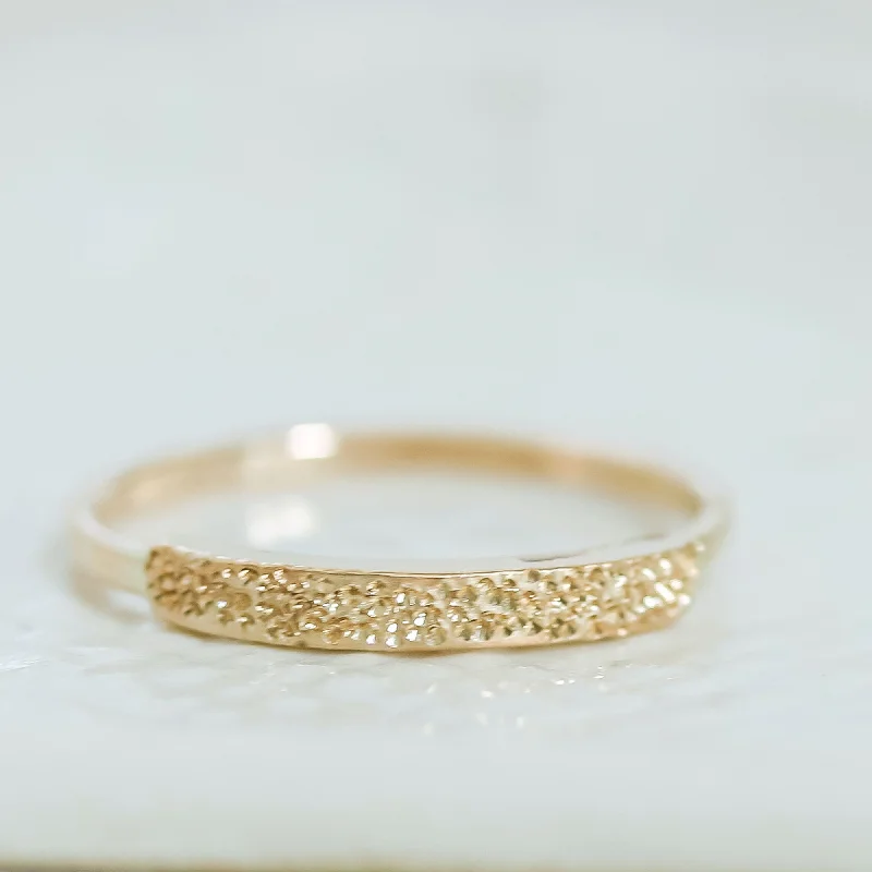 women antique engagement rings -GOLD-FILLED DIAMOND DUSTED NARROW RING