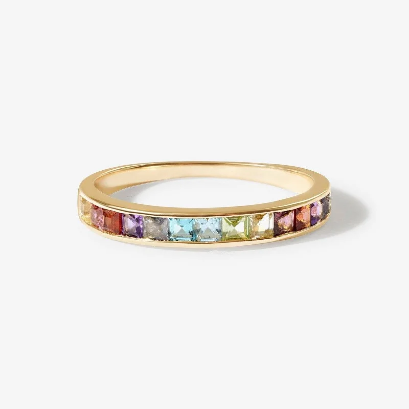 women round diamond rings -Sebi rainbow ring