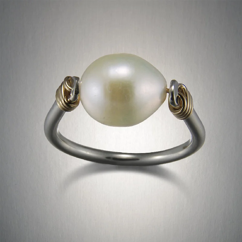 women sapphire and diamond rings -1104 - Pearl Wrap Ring