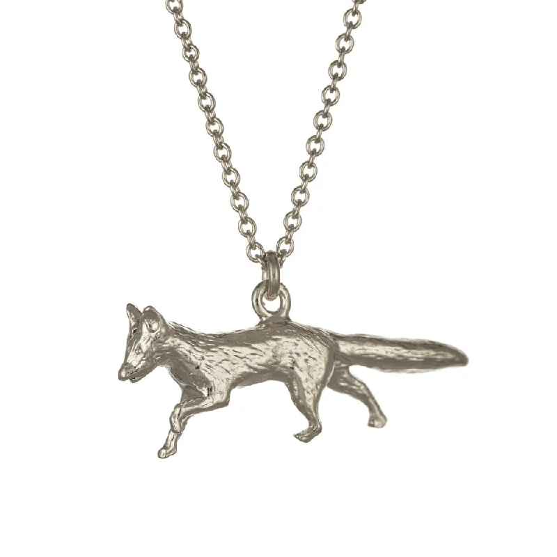 women spiral necklaces -Sterling Silver Necklace - "Prowling Fox"