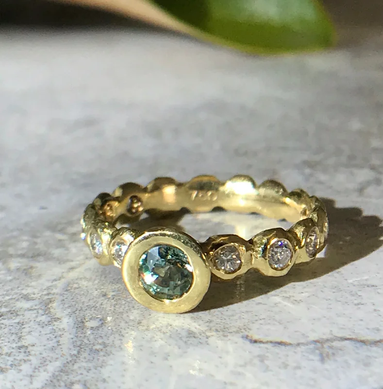 women birthstone rings -Bezel Eternity Ring