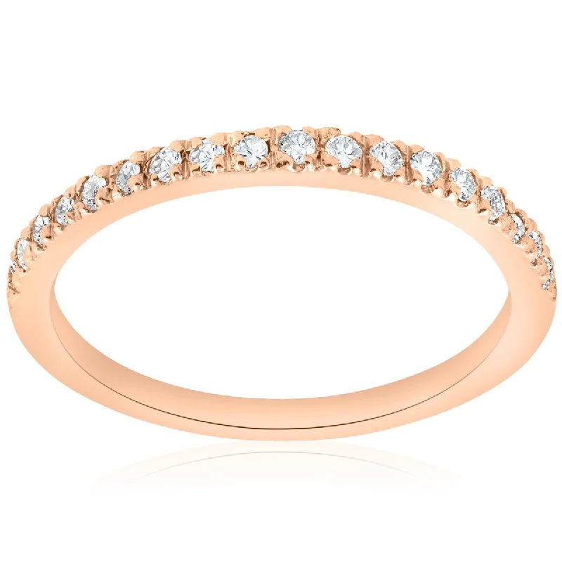 women fancy engagement rings -1/4ct Diamond Ring 14K Rose Gold