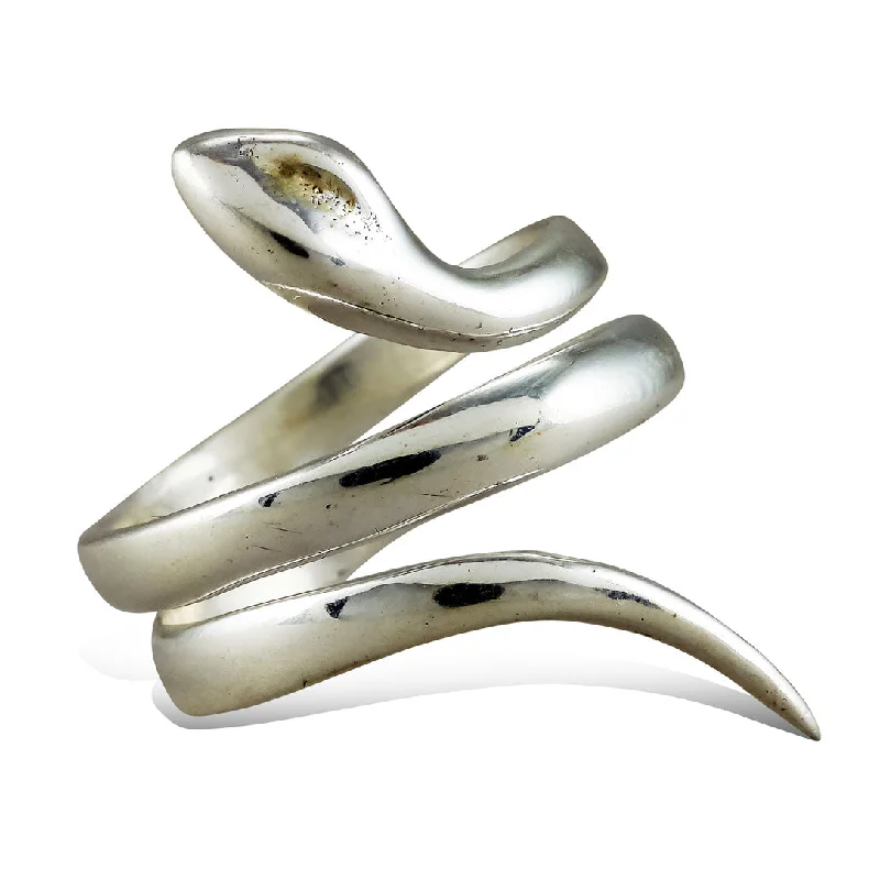 women vintage-style rings -<span>RAS-034<span>: </span></span>Sweet Snake Ring - Silver