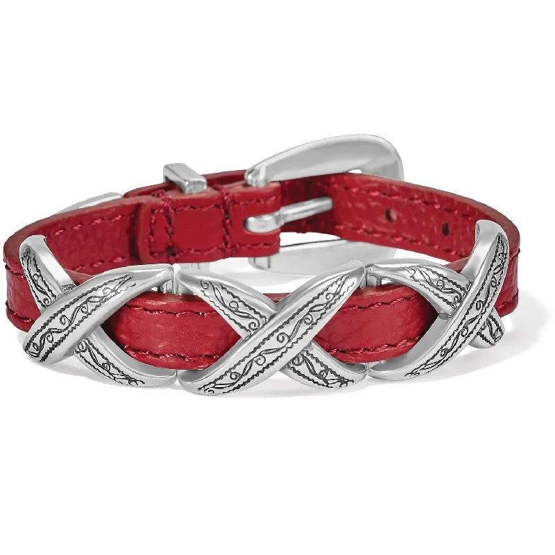 women luxury bangles -Kriss Kross Etched Bandit Bracelet - 07903A