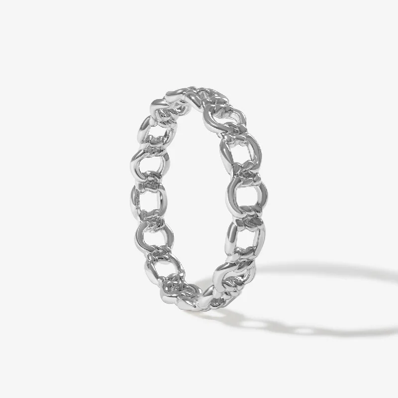 women halo diamond rings -Reyce chain ring