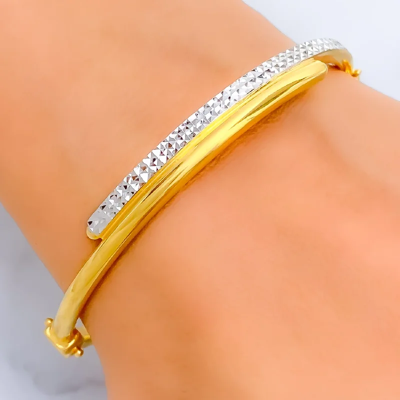 women fashion bangles set -Exquisite Charming 22k Gold Bangle Bracelet