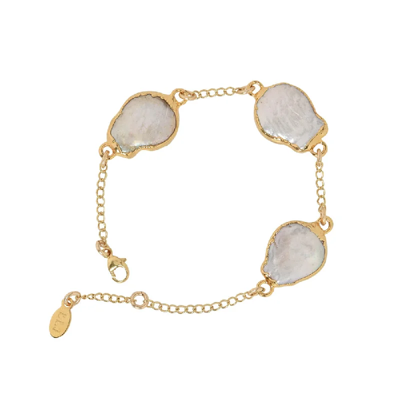 women double chain bracelets -Mer Pearl Bracelet