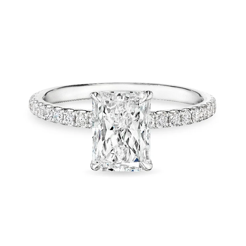 women black diamond rings -Radiant Cut Diamond Engagement Ring, 1.5 CT