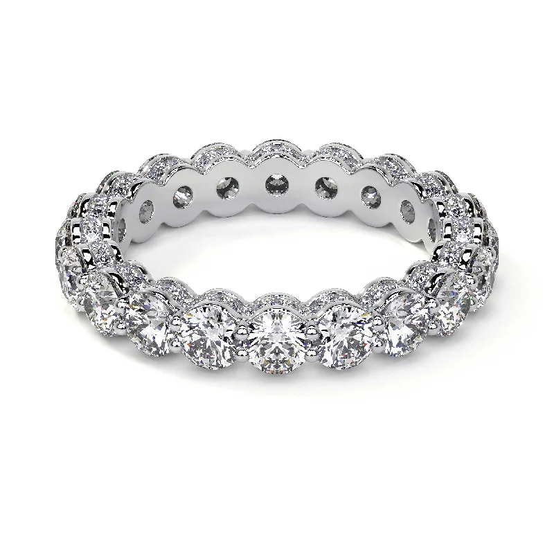 women men’s rings -Diamond Eternity Band, 3.15 CT