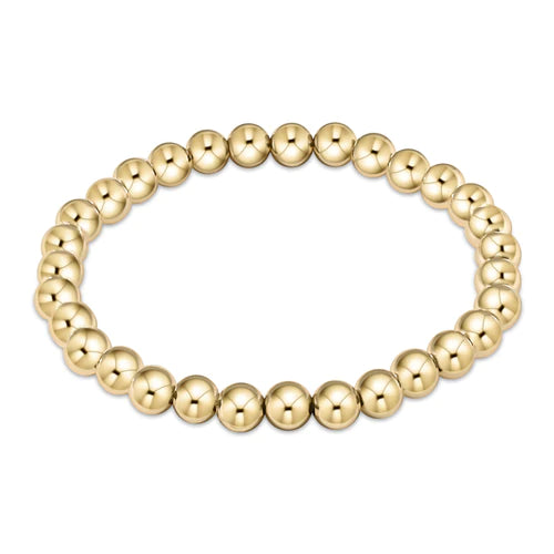 women vintage bracelets -Classic gold 6mm bead bracelet