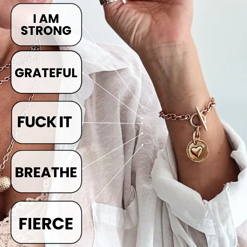 women crystal bracelets -CHOOSE YOUR MESSAGE | CIRCLE | Chain Bracelet