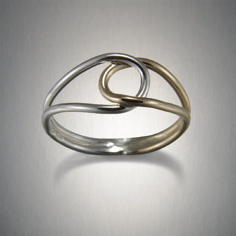 women bold rings -1993 - Interlocked Loops Ring