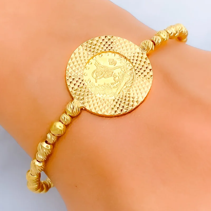 women cuff bangles -Iconic Shimmering 21k Statement Bangle Bracelet