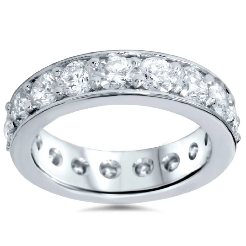 women diamond engagement rings -3ct Diamond Eternity Ring 14K White Gold