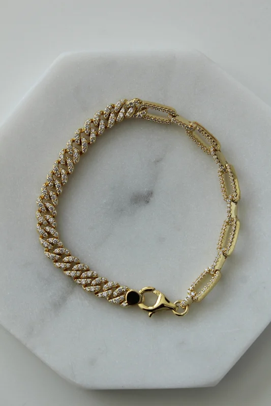 women bracelets -Double Chain Micropave Bracelet