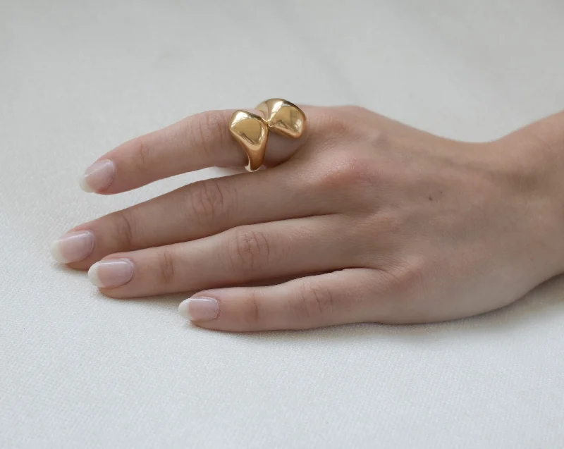 women fashion rings -Lulu Double Ball Ring