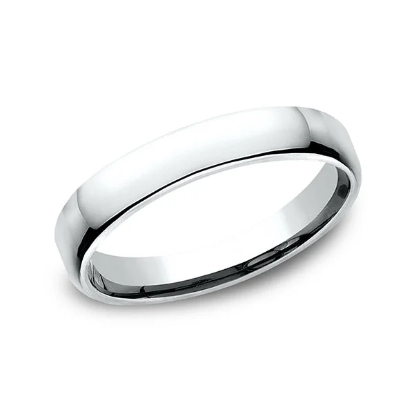 women pearl rings -Benchmark Comfort-Fit 3.5mm Wedding Band