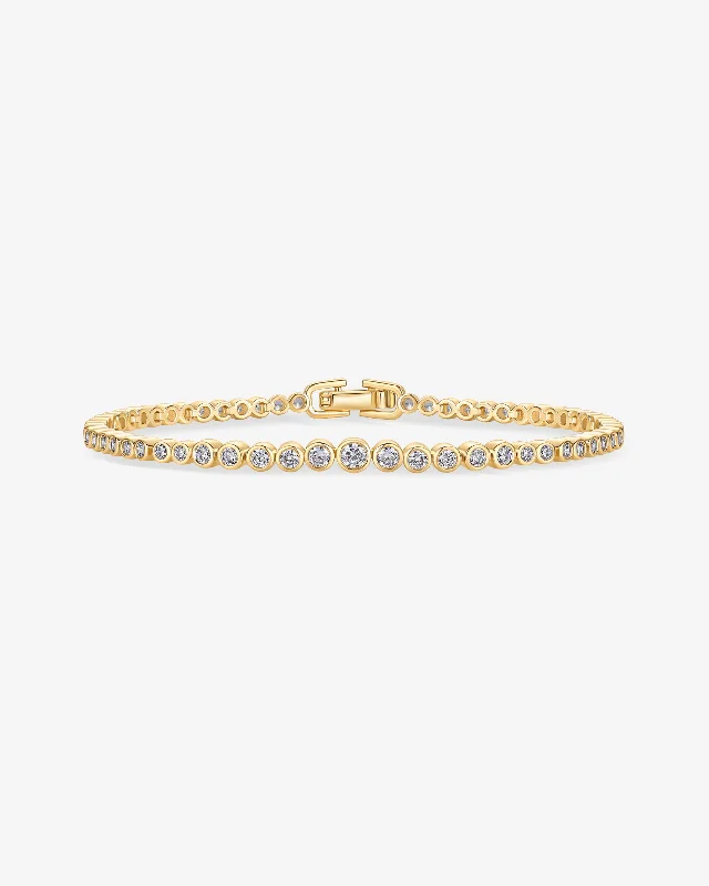 women luxury cuff bracelets -Round-Shaped Tennis Bracelet