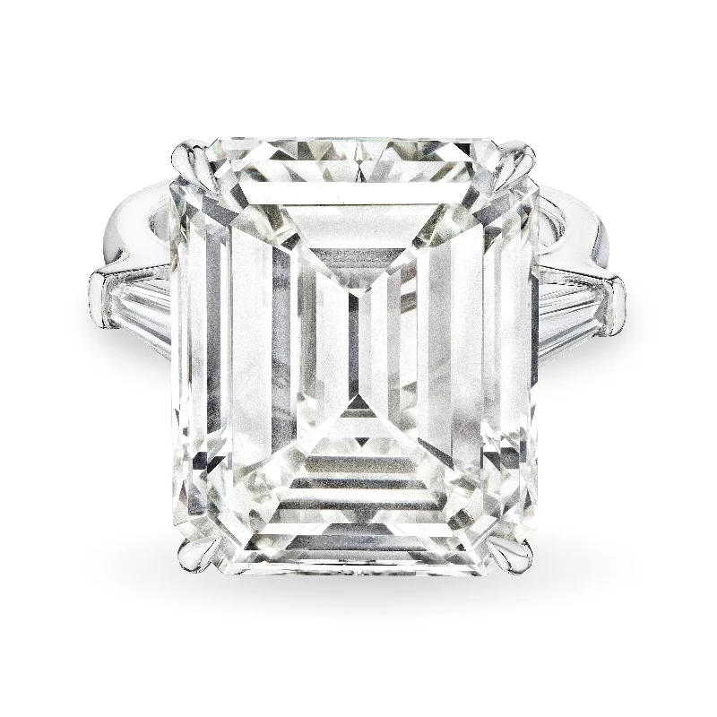 women adjustable rings -Emerald Cut Diamond Ring, 19 CT