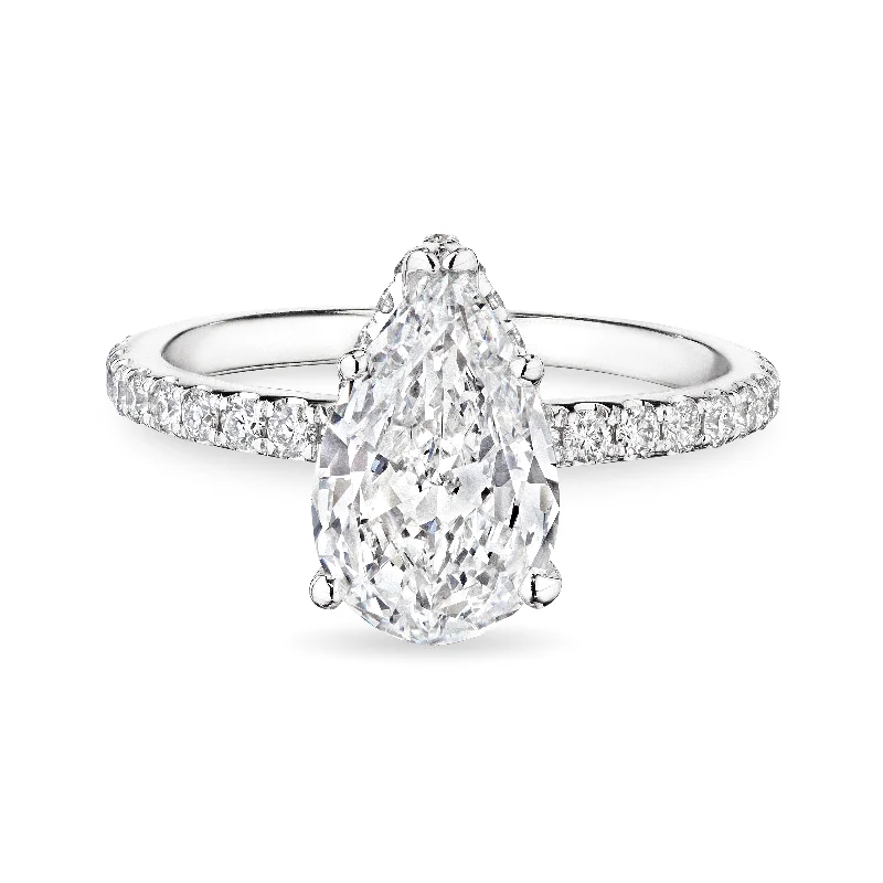 women unique wedding bands -Pear Shape Diamond Ring, 1.5 CT