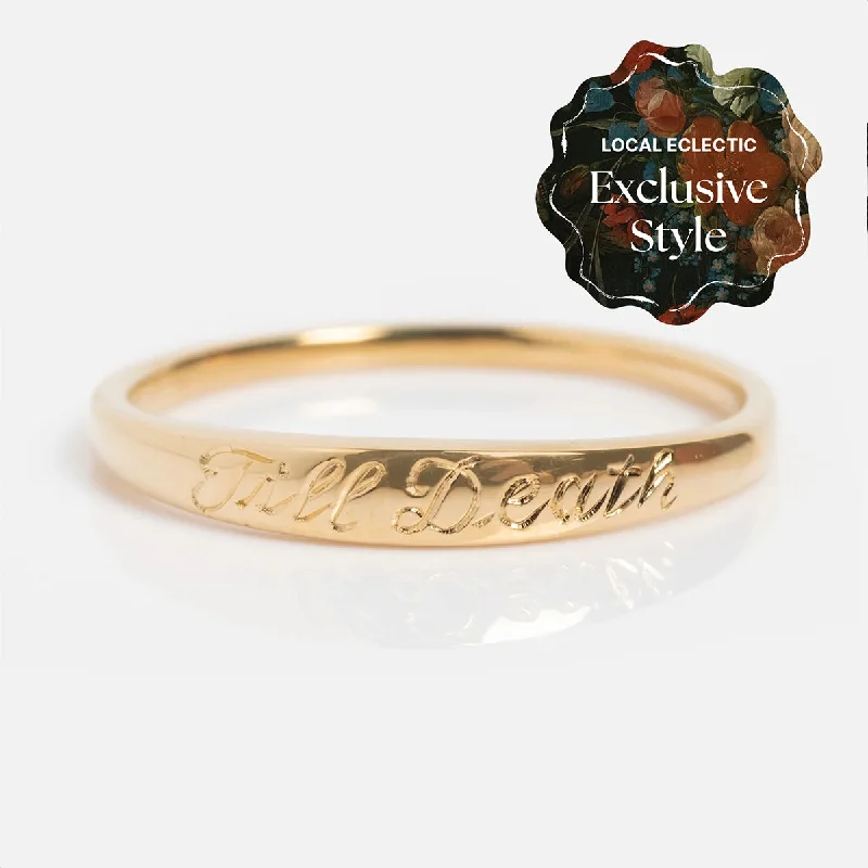 women custom rings -14k Till Death Layering Ring