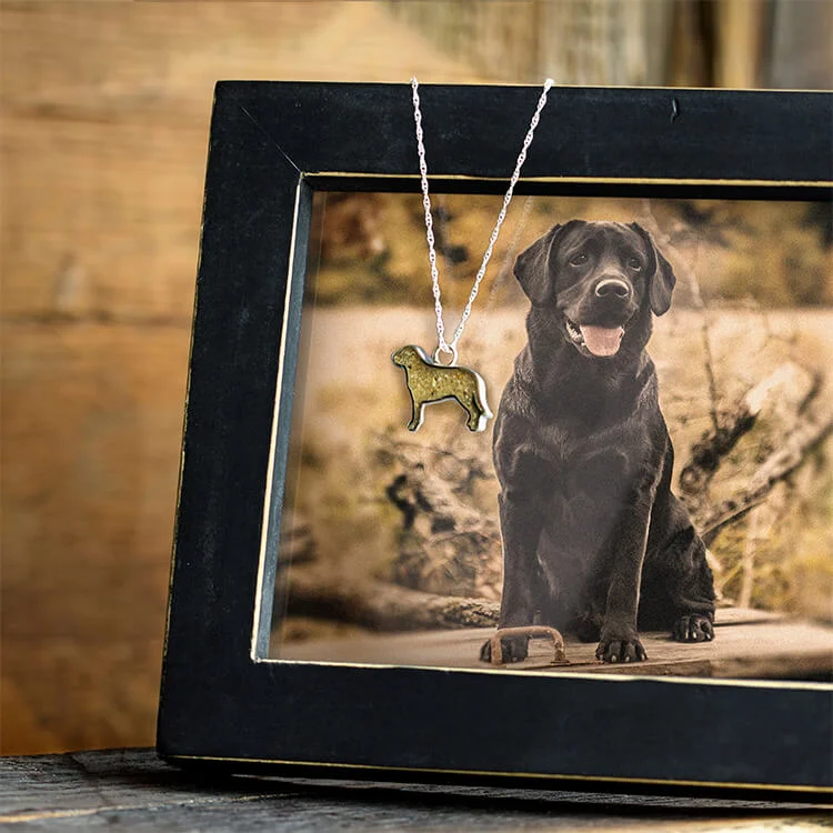 women flower pendant necklaces -Dog Memorial Necklace with Ashes