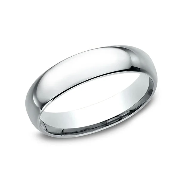 women anniversary rings -Benchmark Comfort-Fit 5mm Wedding Band