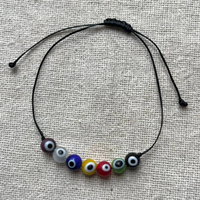 women cuff bangles -Protection Evil Eye Cord Bracelet