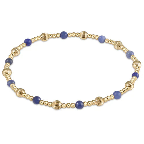 women luxury bracelets -Dignity Sincerity Pattern 4mm Bead Bracelet - Lapis