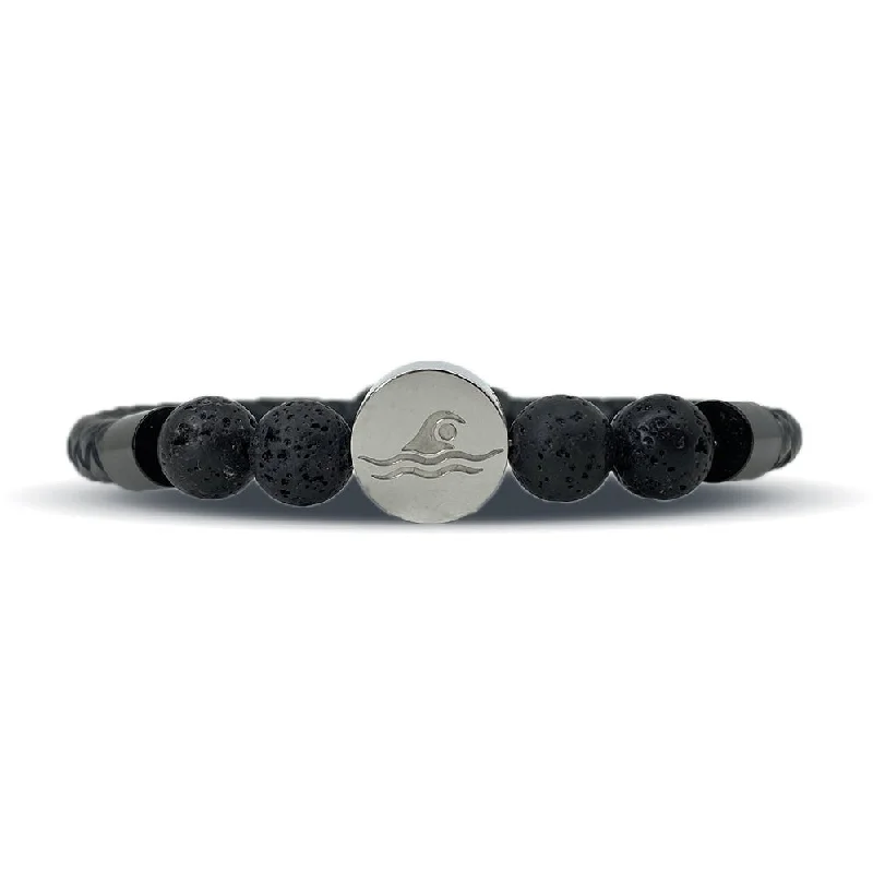 women stack bracelets -Swimming Leather Bracelet