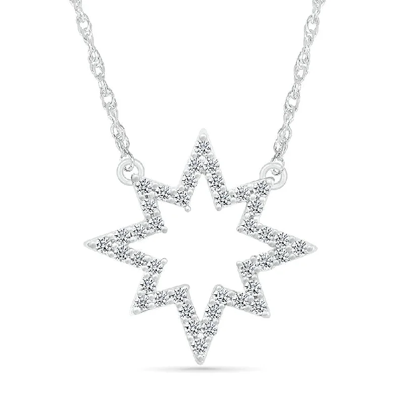 women designer necklaces -Diamond Starburst Necklace