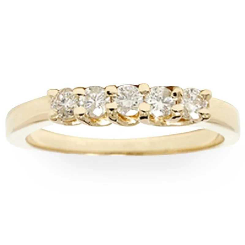 women men’s solitaire engagement rings -Yellow Gold 1/2ct 14K Diamond Wedding Guard Ring New