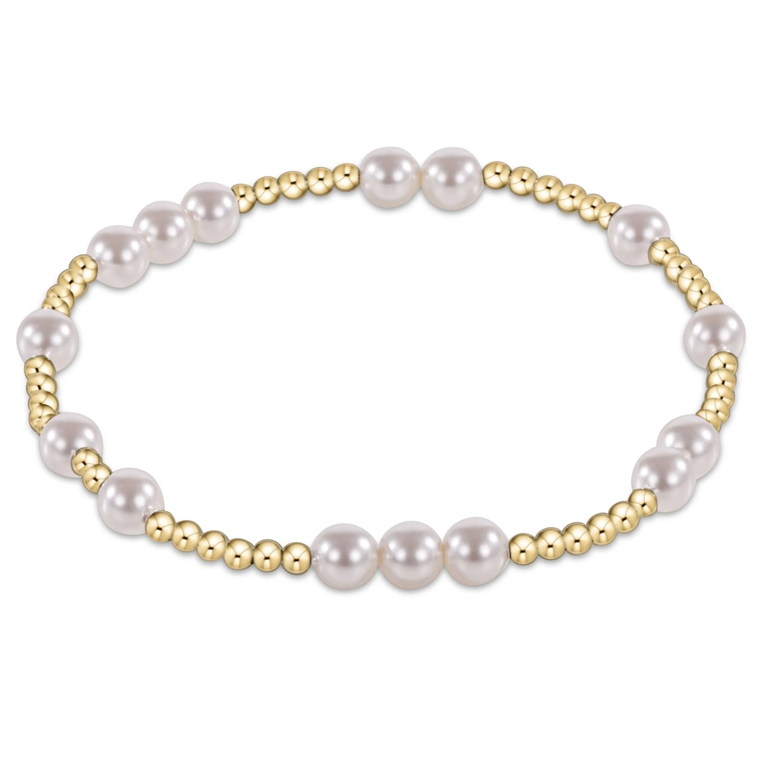 women adjustable bangle sets -Hope Unwritten 5mm Bead  Bracelet - Pearl