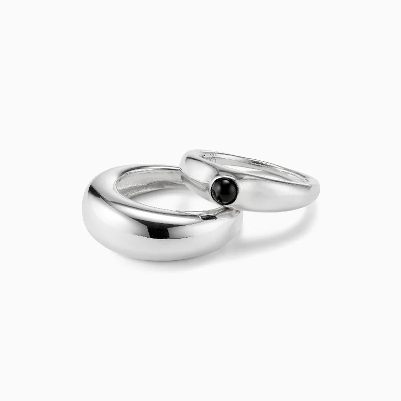 women anniversary rings -Cara Domed Ring Set